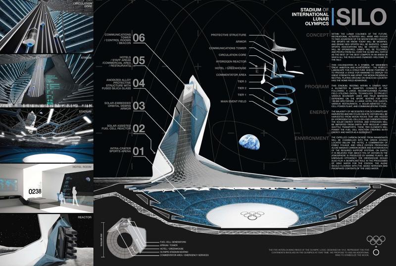 Illustration for article titled What a Lunar Olympic Stadium Looks Like